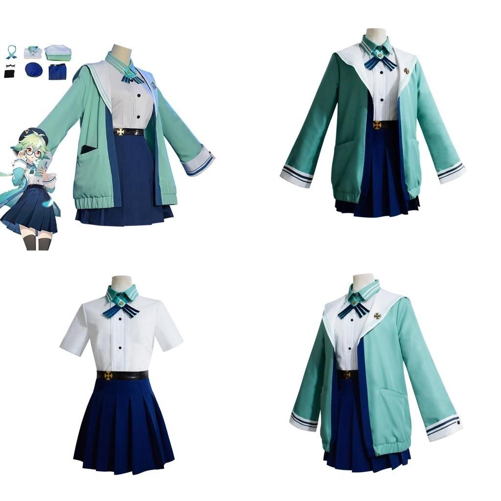 Genshin Impact Sucrose Cosplay Costume A Cute Jk Uniform For Women