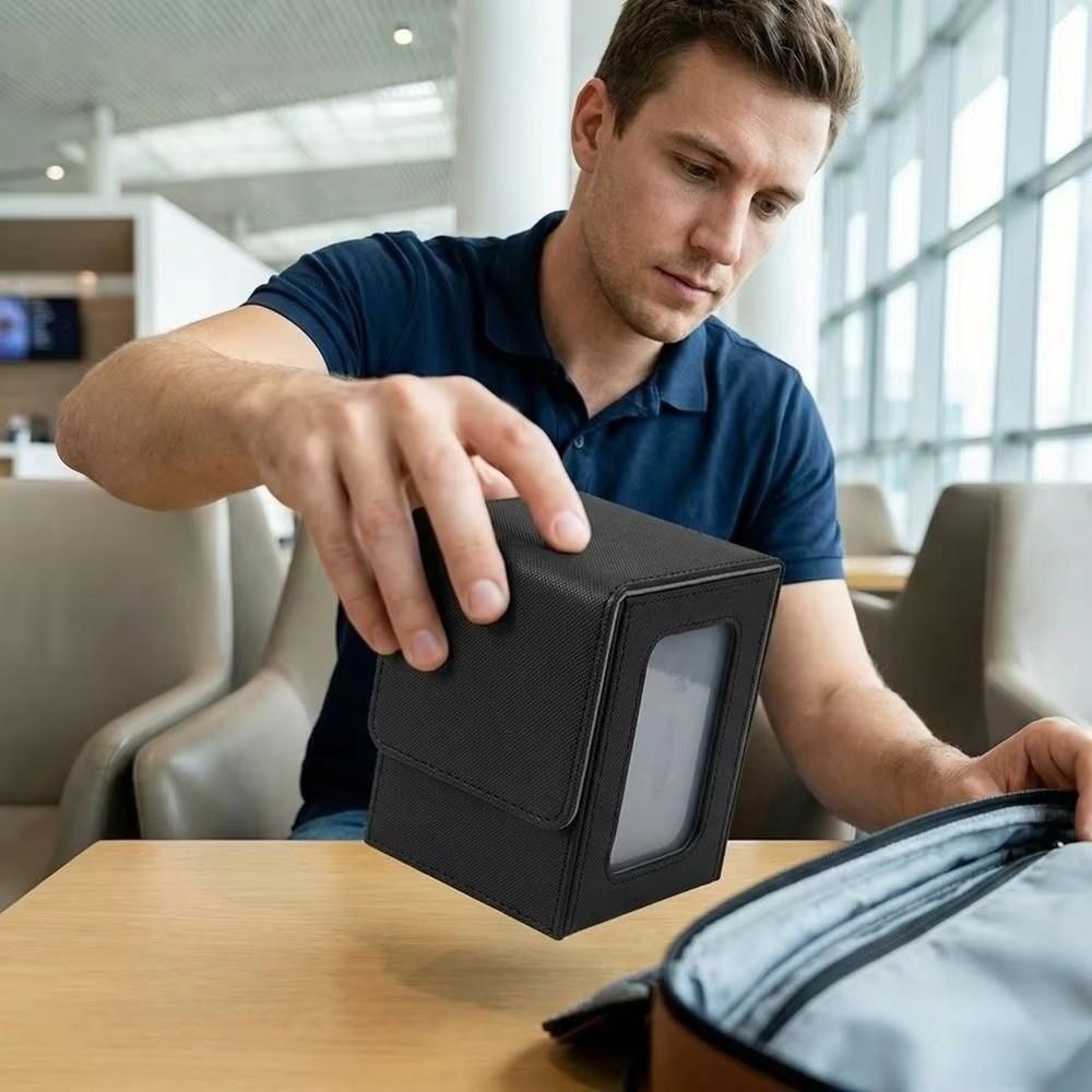 Magnetic Closure Window Collection Box Stain-resistant Card Deck Box Trading Card Storage Box