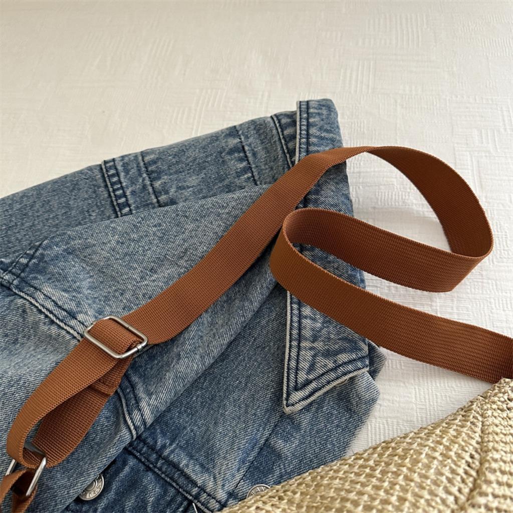 Women'S Stylish Woven Chest Bag - Light Brown, Breathable Crossbody Sling Phone Pouch with Zipper Closure, Versatile Waist Pack for Beach, Sports