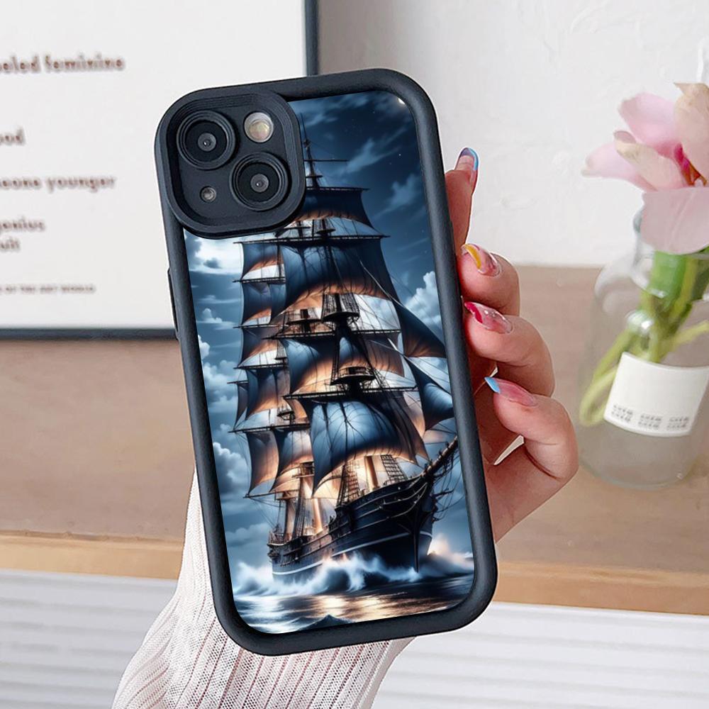 Pirate Corsair Mobile Phone Case for iPhone 17 16 15 14 13 12 11 Air Pro Max Plus Thicken TPU Colorful Cover Cover Pretty Luxury