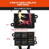 12V/24V 40A 4/5 Pin 6-Way Fuse Relay Box 4 Relay Holder Standard ATO Fuse Block with Free Assembly for Car Motorcycle Relays 5