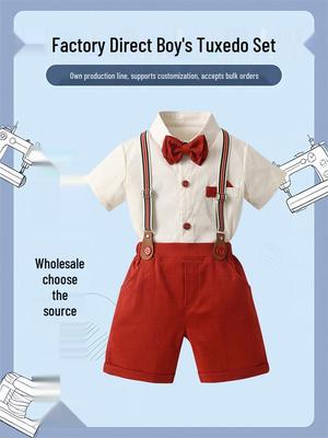 Completo Elegante Estivo per Bambino - Set Camicia a Maniche Corte & Pantaloncini