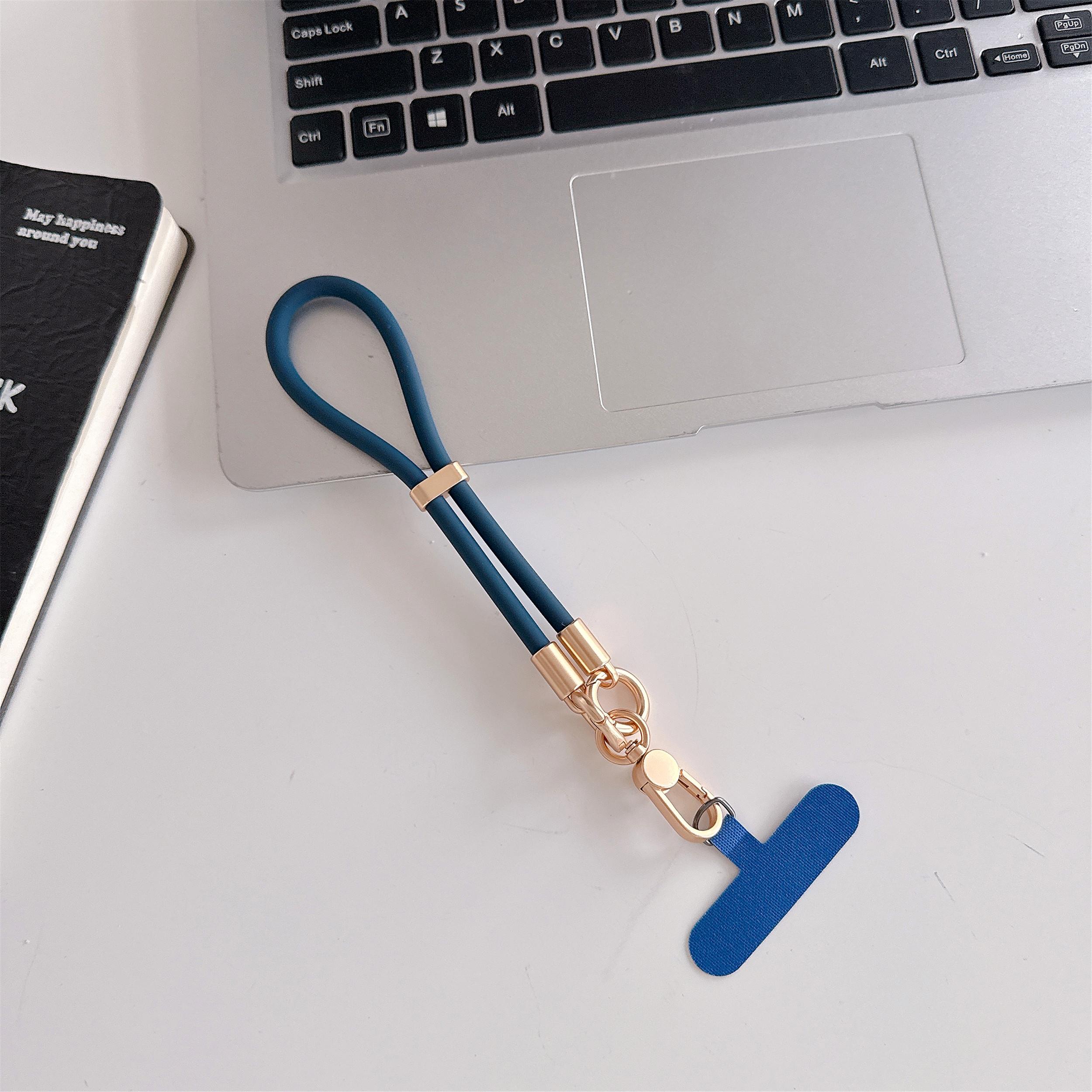 

Adjustable Liquid Silicone Lanyard for Mobile Cell Phone Cover Metal Universal Short Hand Wrist Strap Anti-Lost Accessories