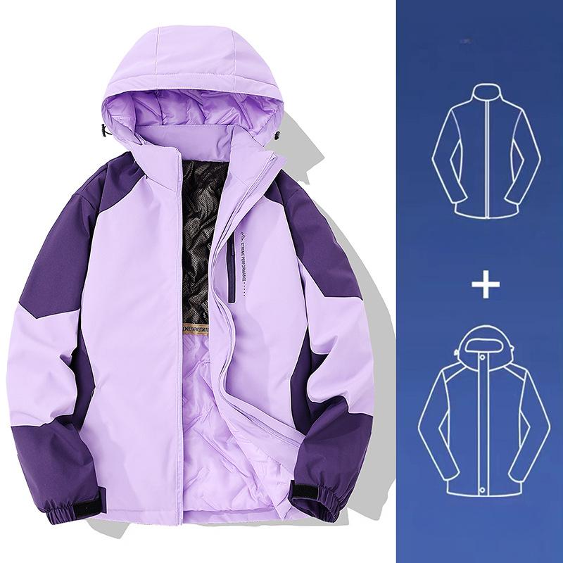 

Куртка в горном стиле для пар, весна-осень, ветрозащитная однослойная съемная трехслойная куртка для альпинизма в тон 4XL