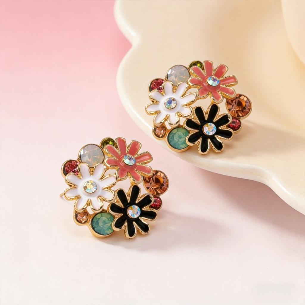 Stylish, elegant, and charming floral earrings for fashion enthusiasts