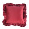 17.7In/19.7in Pillowcase Square Ruffled Pillow Sham Velvet Wrinkle Resistant Zippered Sofa Bedroom Decoration