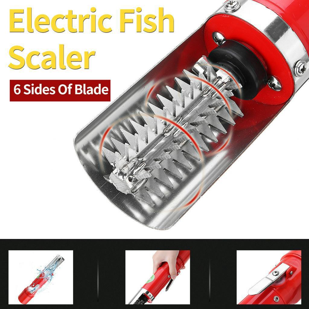 196W 27.6* 5.5*5cm Fishing Scalers Clean Fish Remover Cleaner Descaler Scraper Seafood Tool Charging Portable Electric Fish Scaler