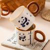 Creative Gift Panda Mug Cute National Treasure High Pretty Ceramic Coffee Cup Office Handmade Cup Household Cup