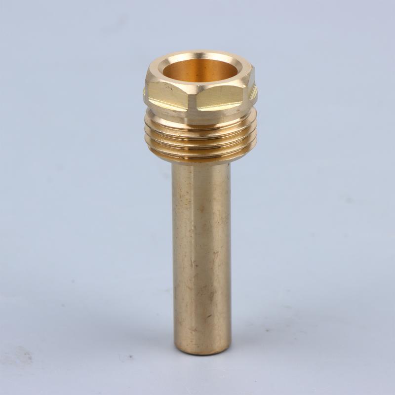 56mm Brass Protection Tube with Embedded Copper Bushing for Advanced Temperature Sensor Retrofit Projects