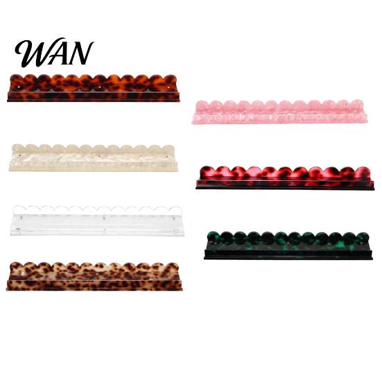 Mahjong Tile Rack with Detachable Magnetic Pusher, Scalloped Acrylic Mah Jongg Holder & Pusher Set, American Accessories Display