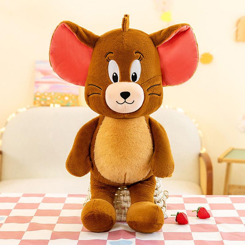 Lovable Cat and Mouse Plush Doll Toy with PP Cotton Filling 0-10cm Height for Ages 14+