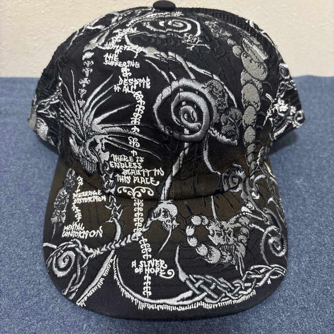 Used Supreme Cap Black Embroidery