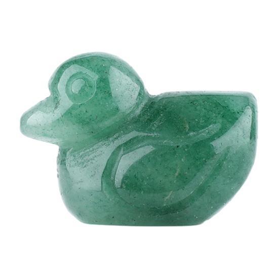 

Yousheng Micro Landscape Ornaments Duck Shape Hand-Carved Miniature Sculpture with Unique Crystal Energy Figurine for Desk C