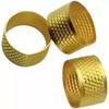 Dedal de Metal Ajustável Protetor de Dedo para Patchwork - Acabamento Dourado Feito à Mão
