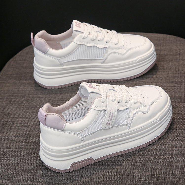 

Thick-soled heightening breathable mesh shoes women s summer 2025 new popular ins trendy versatile casual sports little white shoes 40