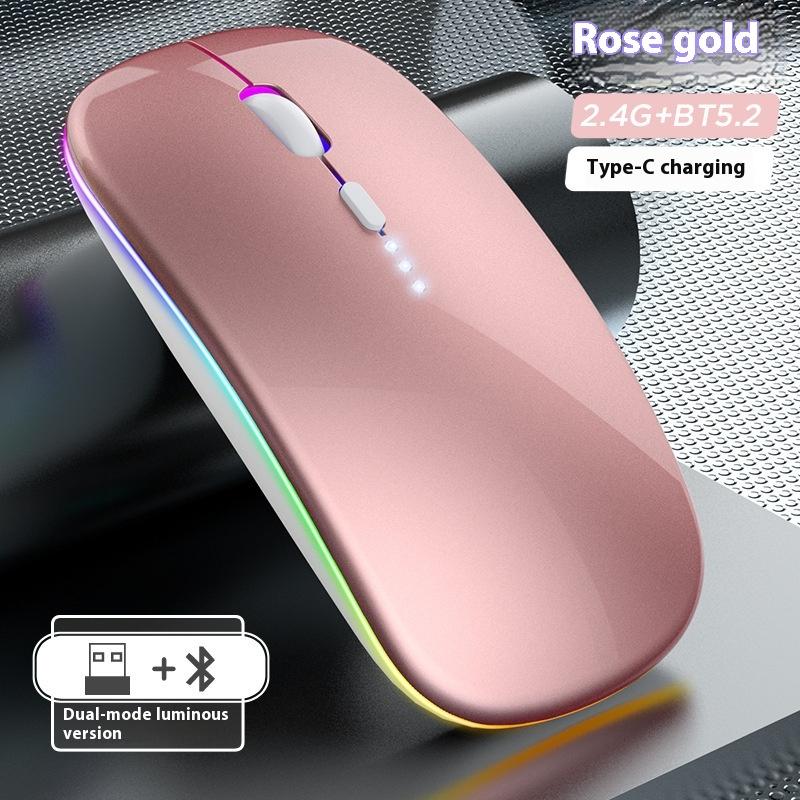 Type-c Charging Silent Bluetooth Dual-mode Power Display Wireless Mouse Mobile Phone Tablet Universal