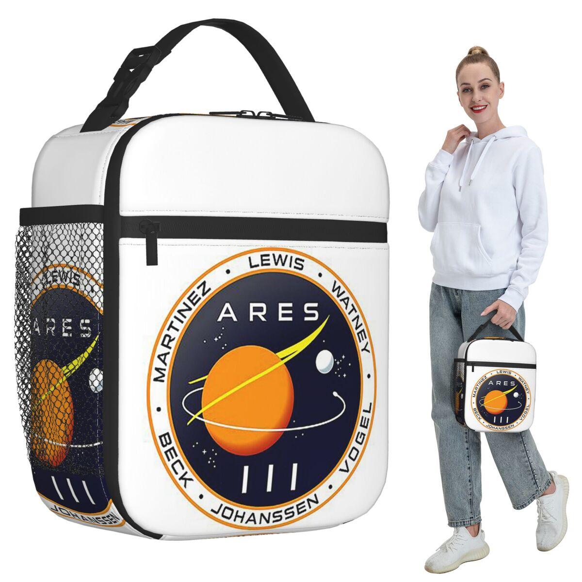 Ares 3 Mission To Mars - The Martian Badg Insulated Lunch Bag for Kids School Cooler Thermal Food Box Tote Lunch Boxes Container One Size