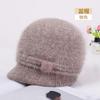 New fashion hairball women's knitted hat outdoor versatile warm and cold rabbit hair adult grandma hat