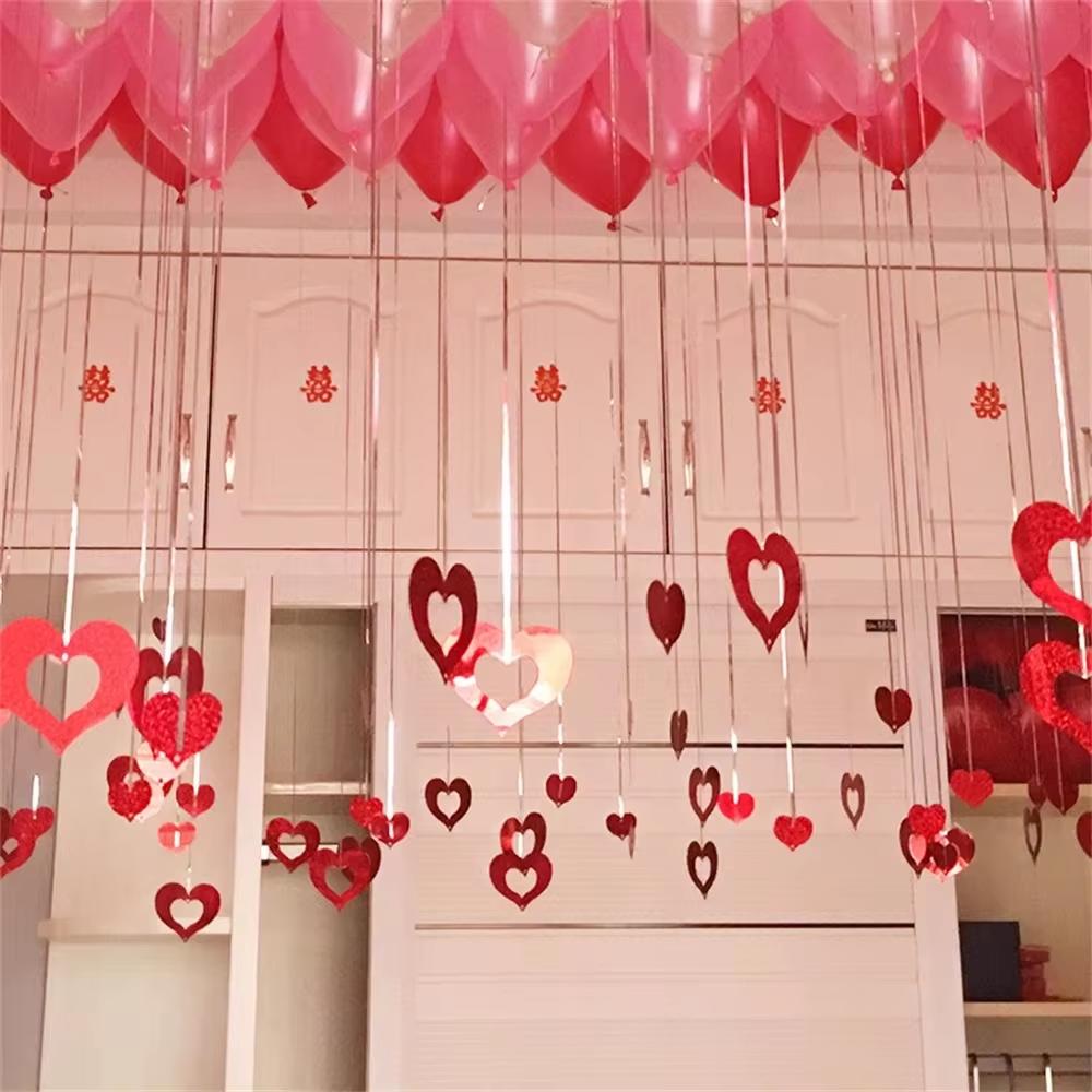 100pcs Wedding Birthday Party Decoration Decoration Balloon Rain Silk Sequin Pendant Wedding Supplies Wedding Room Decoration