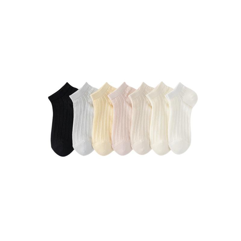 Women's Socks, Summer Thin Short Socks, Mesh Breathable Ultra-thin Cotton Socks, Shallow-mouthed Low-top Boat Socks