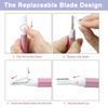 Electric Eyebrow Trimmer for Women, Facial Hair Razor Removal for Men, Mini Epilator for Bikini, Remover for Face, Chin, Peach P