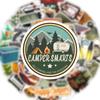 50 Outdoor Camping Stickers for Laptop, Water Bottle, Luggage, Car, Window, and DIY Decoration