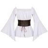 Medieval Vintage Girdle Women's Pirate Shirt Top Cosplay Stage Dress-up Adult Clothing