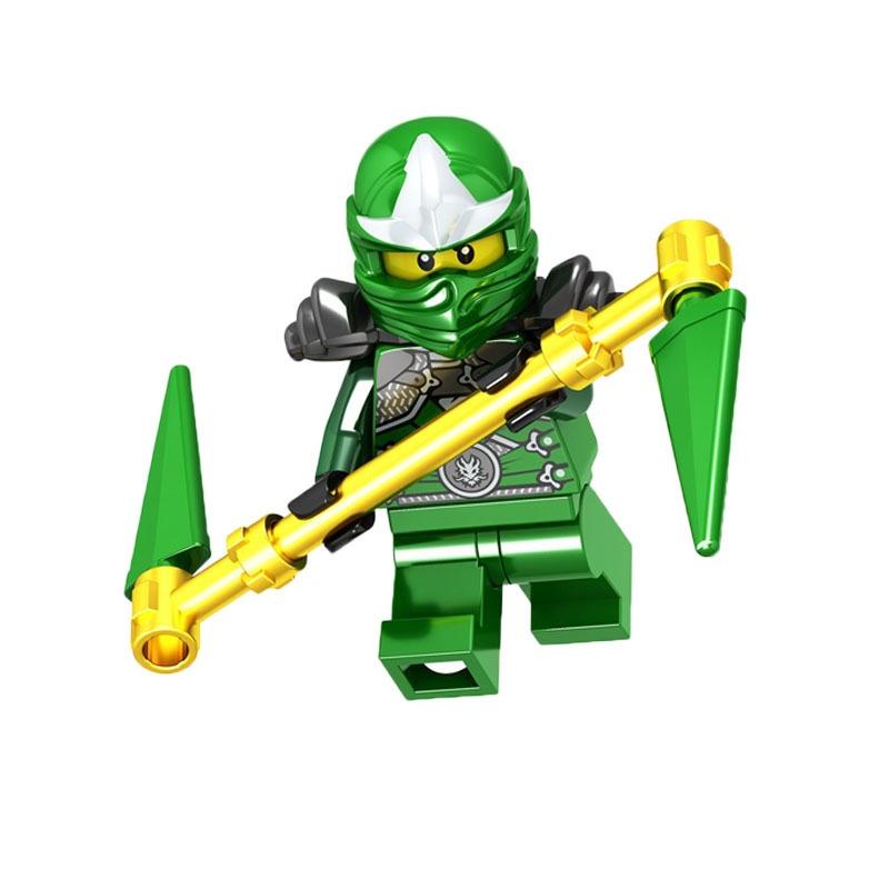 סט צעצועי קוביות בנייה נינג'ה זהובות לילדים כולל 38 חתיכות של קוביות ABS קטנות