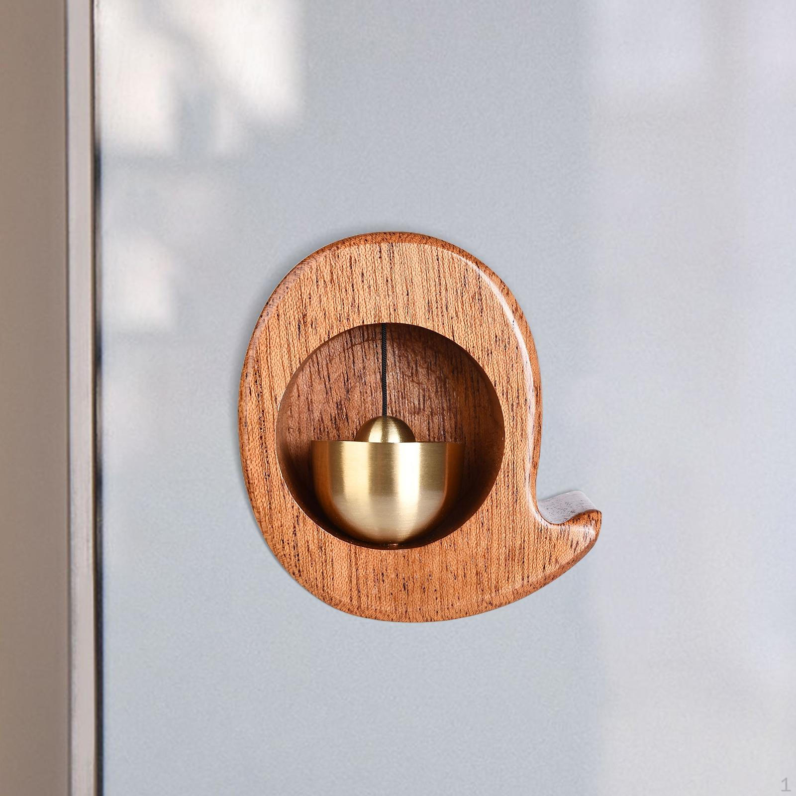 

Входная дверь офиса из массива дерева для владельцев магазинов, креативный орнамент, колокольчик и Whale