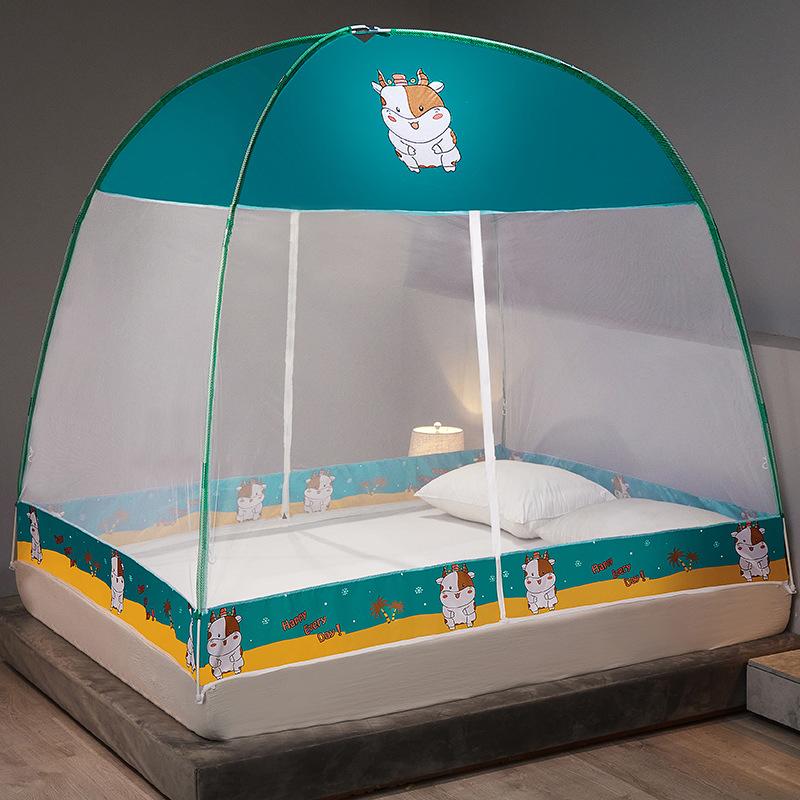 2022 Installation-free Yurt Mosquito Net Dust Top Household Encryption Thickened Student Dormitory Mosquito Net