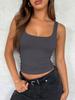 Y2k Sexy Crop Top With High Elastic Polyester For Streetwear Girls
