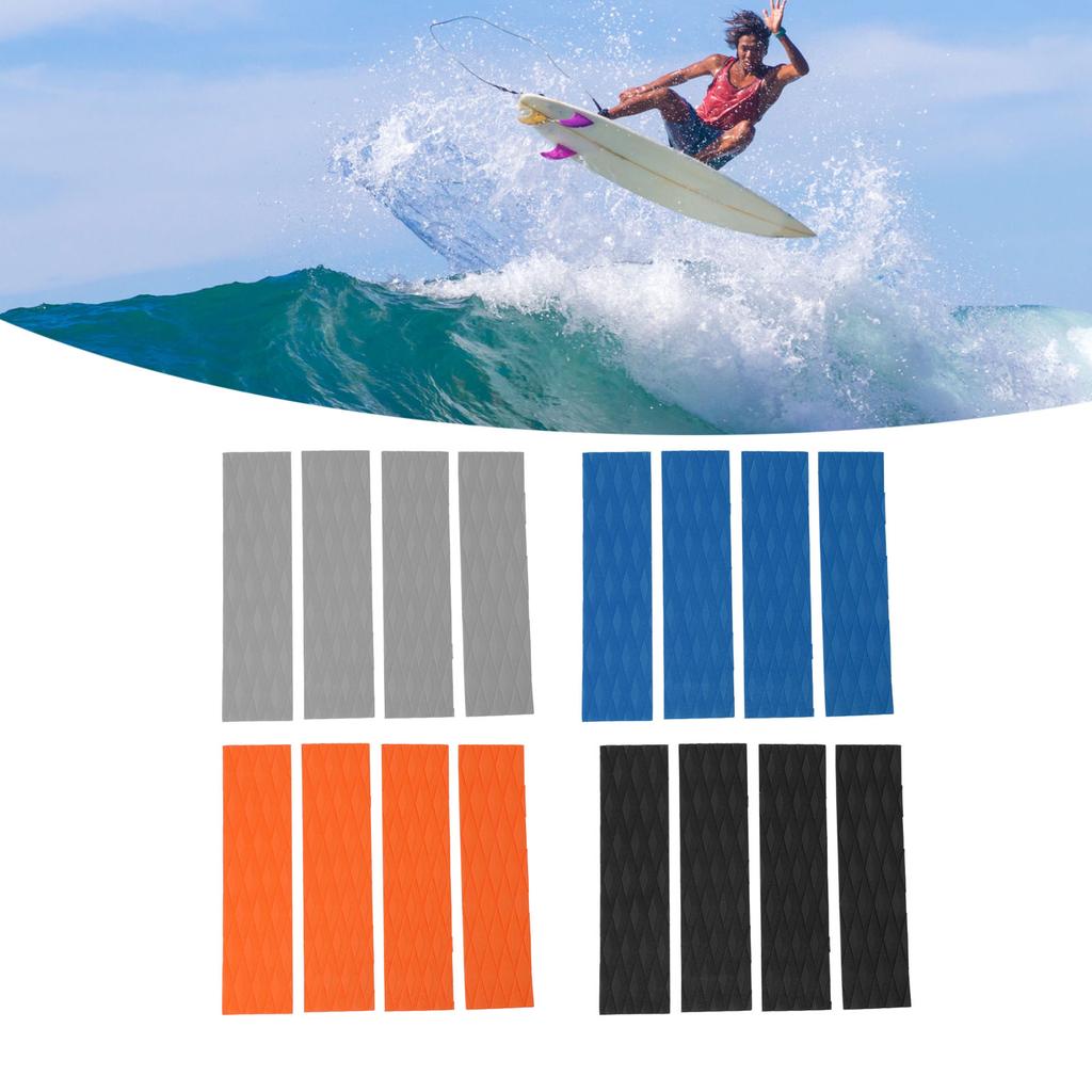 4Pcs Surfboard Traction Pads Surfing Front Traction Anti Slip Pad for Skimboards Kayak
