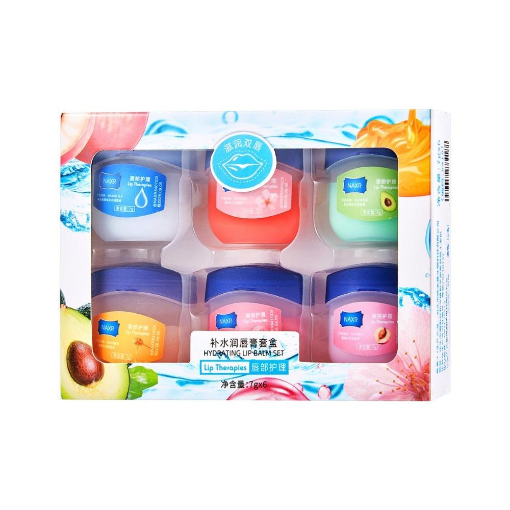 

1/4/6/8 шт. набор увлажняющих бальзамов для губ, увлажняющий, сохраняет влагу в течение всего дня для сухих губ, длительный эффект, рождественские подарки, подарки на день Святого Валентина 6 PCS