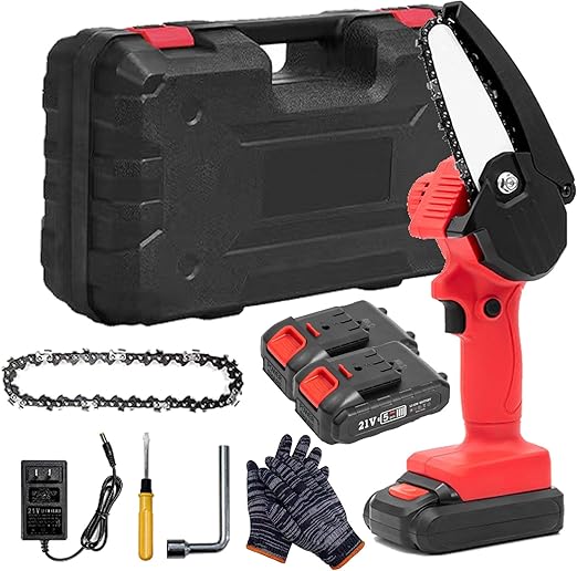 

Wood Ranger Mini Chainsaw, Woodranger Mini Power Chainsaw Cordless, Portable Electric Chain Saw Battery Powered for Tree Branche