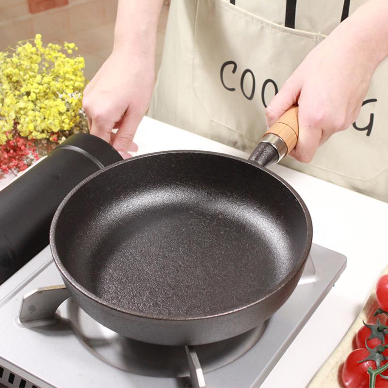 Antihaftbeschichtete Gusseisen-Flachpfanne für Pfannkuchen, Knödel, Eier, Crêpes und Steaks