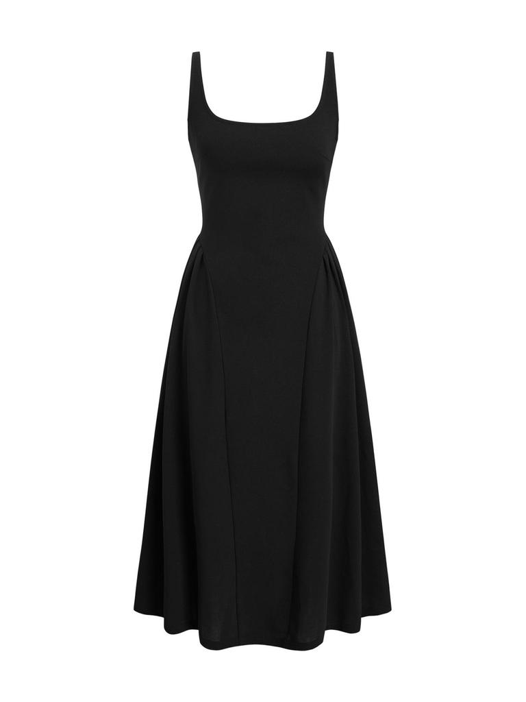 European & American Style Sleeveless Backless Sexy Slim Casual Mid-Length Dress for Women - Spring/Summer Fashion