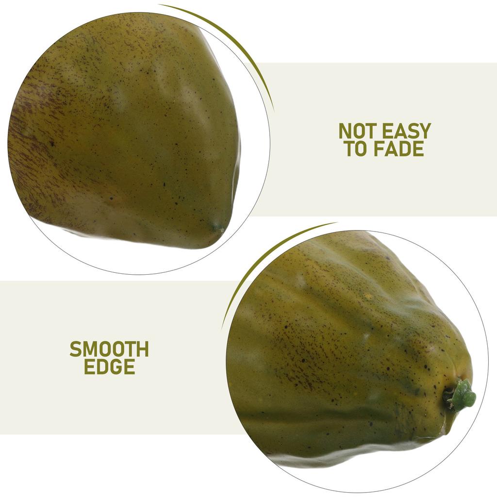 Realistic Fake Cocoa Fruit Artificial Coffee Fruit Prop Green Simulated Table Decoration Home Cafe Display Artificial Food Prop