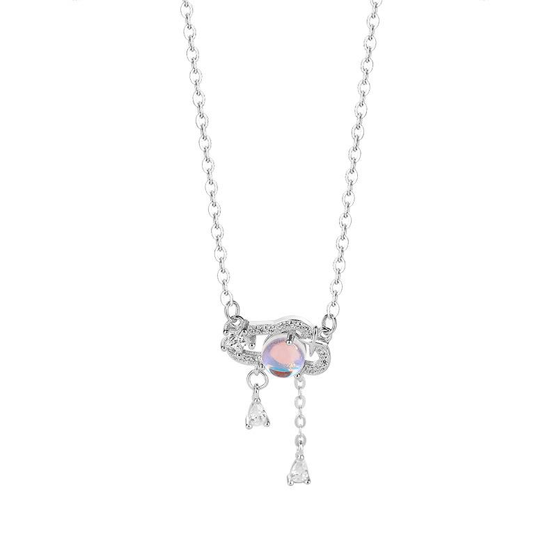 

Фантазийное ожерелье с кисточкой-облаком, милая и фантастическая цепочка-воротник для девочки