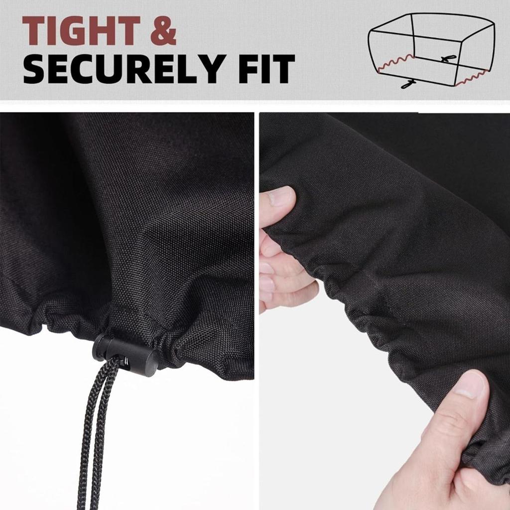 Waterproof Pizza Oven Cover Protective Cover All Weather Protection with Bottom Drawstrings Dustproof Barbecue Grill Cover