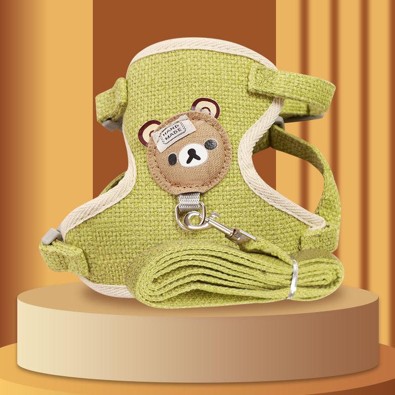 Detachable & Washable Bichon Small Dog/Cat Vest-Style Leash: Escape-Proof, All-Season Use