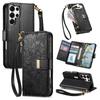 Portfel z paskiem na nadgarstek, slotem na karty, etui na telefon do Samsung Galaxy S25 Edge S26 S23 Ultra S24 FE A07 A16 A26 A56 A36 A55 A15 5G
