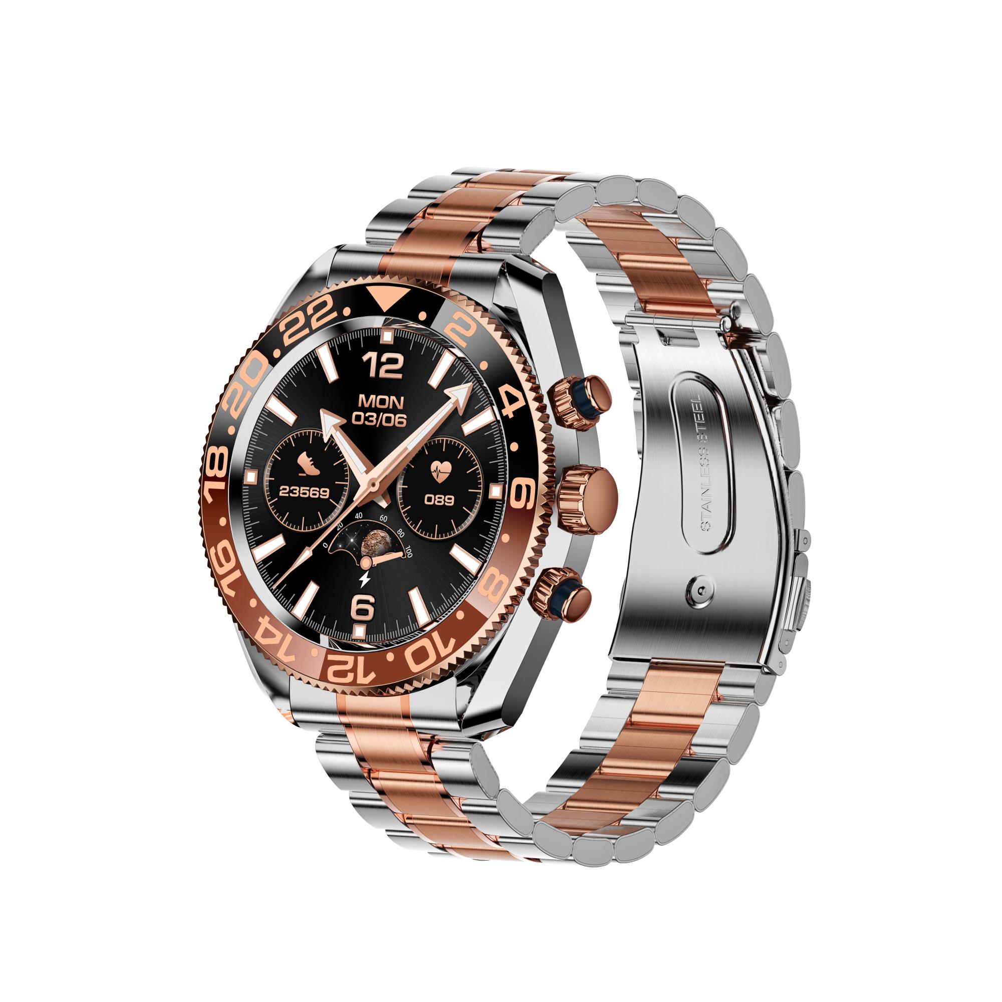 

AW35 Смарт-часы для мужчин 2024 Часы Корейская поддержка Военные Водонепроницаемые Bluetooth Звонки Цифровой Спорт Бизнес ярко-розовый/золотой