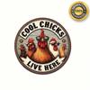 Vintage Metal Chicken Wall Sign Cool Chicks Here Farmhouse Decor Plaque
