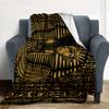 Egyptian Pharaoh Flannel Blanket Throw Blanket Soft Warm Sofa Bed Camping Home Decor Unique Christmas Gift C926142