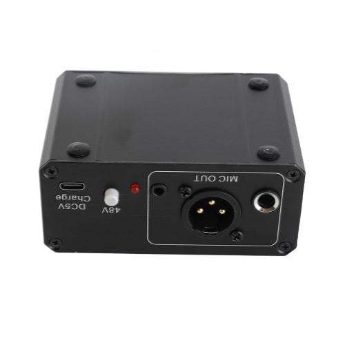 High Gain Microphone Preamp with 48V Phantom Power, XLR Output, and Low Noise for Dynamic and Condenser Microphones