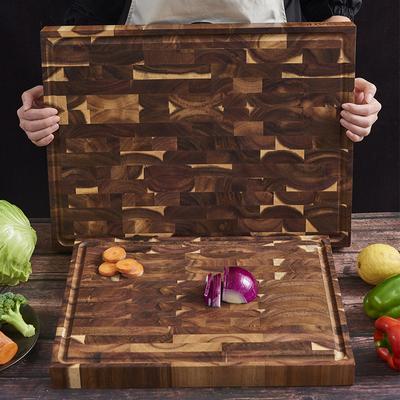 Solid Wood Large Cutting Board Restaurant Home Rolling Fruit Cutting Meat Creative Splicing Cutting Board
