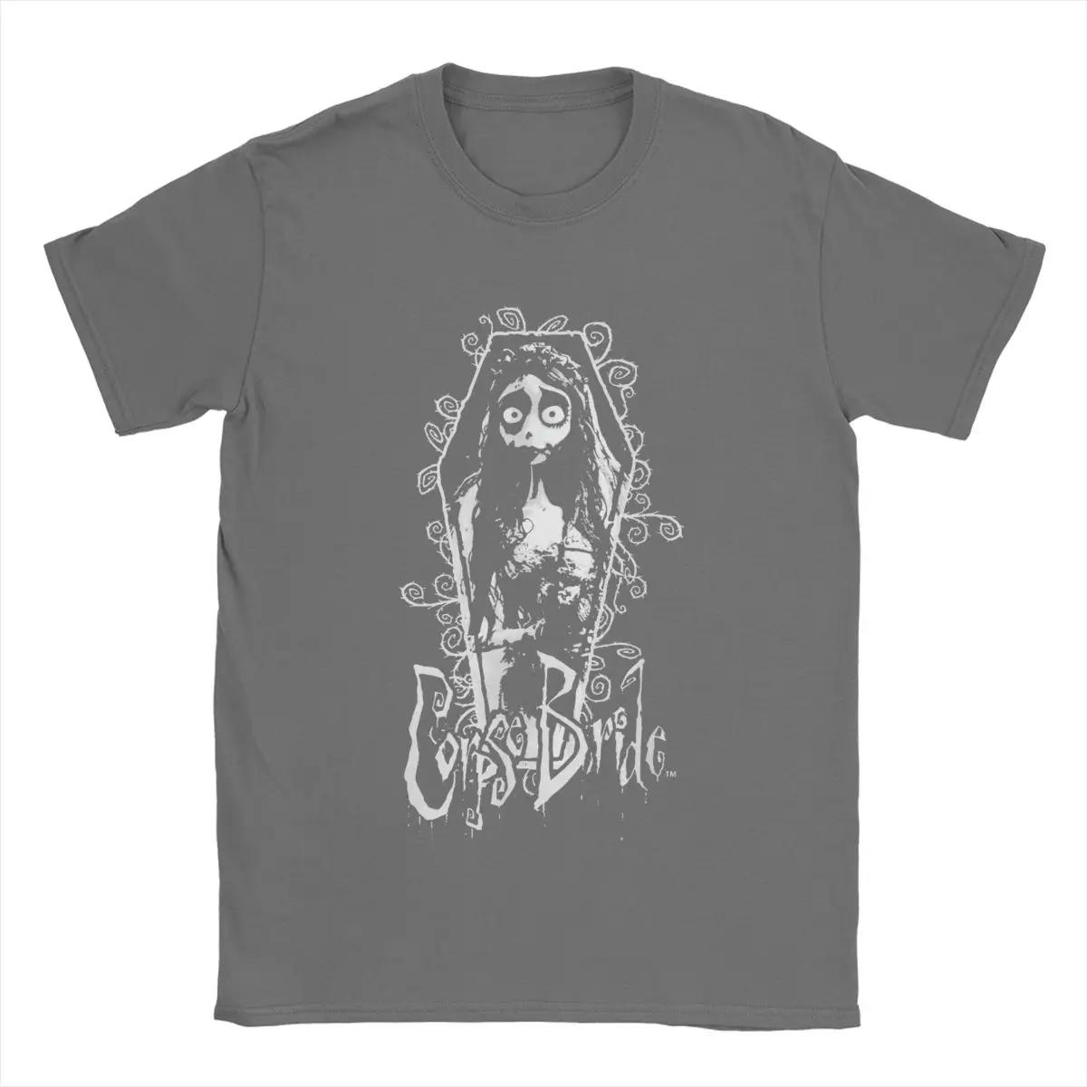 

Футболки с изображением трупа невесты Эмили Коффин Рамка Мужские футболки из чистого хлопка в винтажном стиле Футболки с круглым вырезом Футболки с коротким рукавом Одежда больших размеров XXXXXL