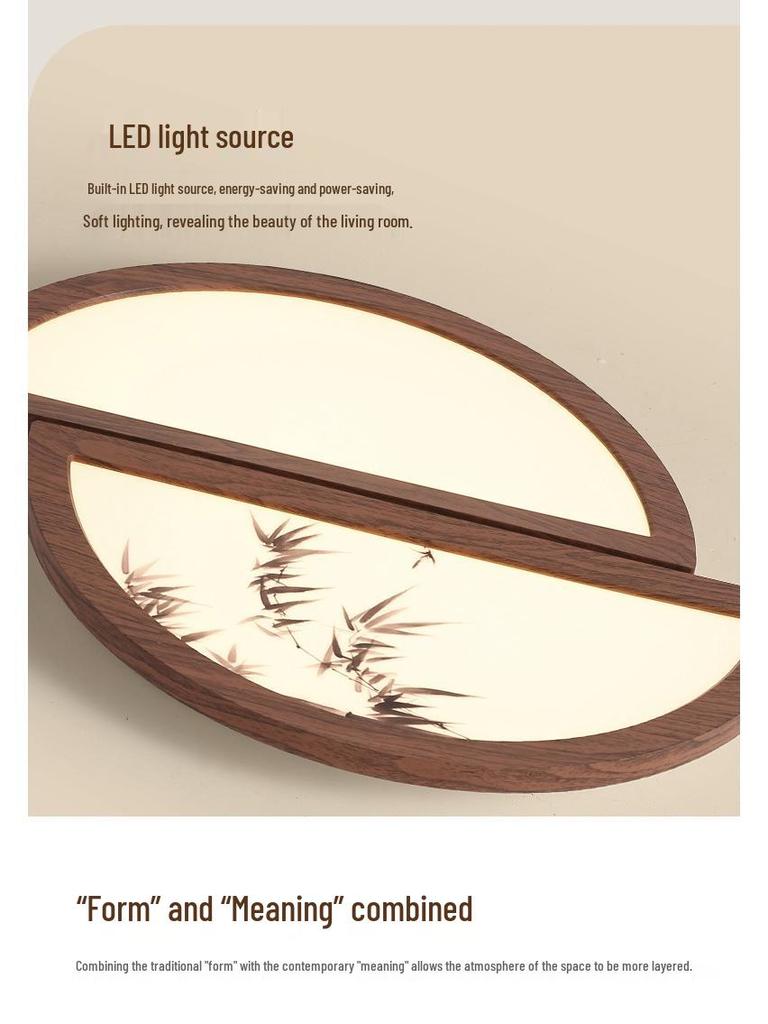 Song Dynasty-Inspired Zen Bamboo Ceiling Light: Retro Creative Square Design for Bedroom or Study