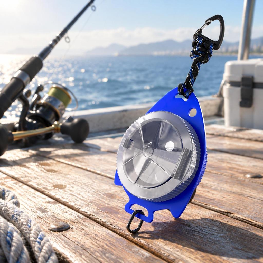 Fishing Leader and Hook Storage Box Portable Rotating Compartment Lightweight Tackle