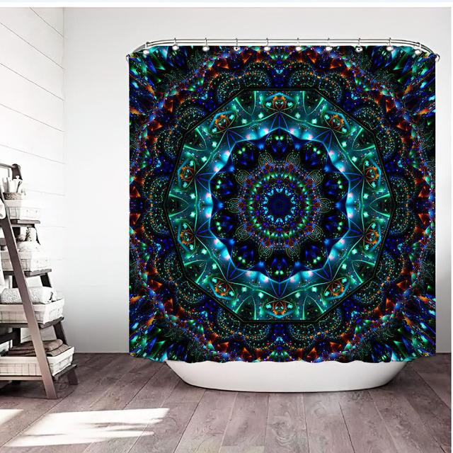 

Принадлежности для ванной комнаты, серия Мандала, занавеска для душа, богемный ветер, водонепроницаемая занавеска для душа, занавеска для ванной комнаты, занавеска для ванной комнаты 180x180cm71x71inch